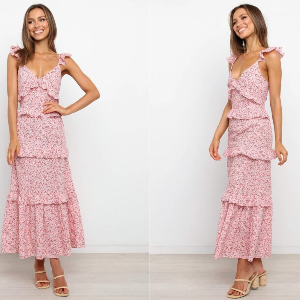 Pink Floral Aspa Petal & Pup Dress - Size 6